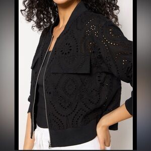 Evereve Ryan Black Eyelet Women's Jacket